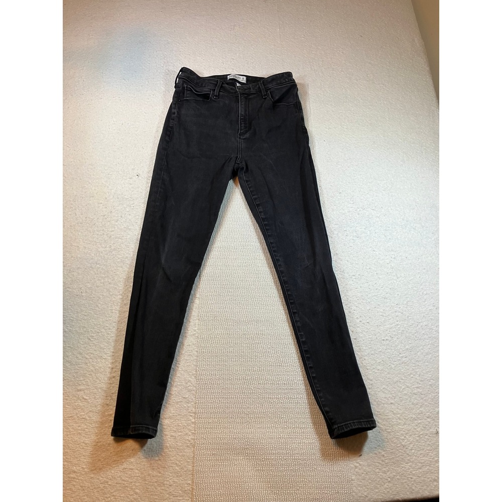 Abercrombie & Fitch Super Skinny High Rise Jeans Washed Black Size 6 28‎ Womens